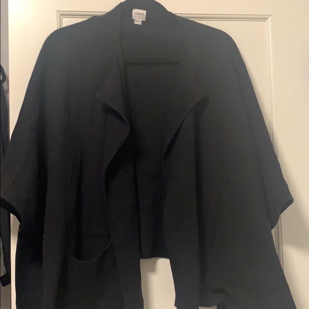 J crew sweater poncho with pockets